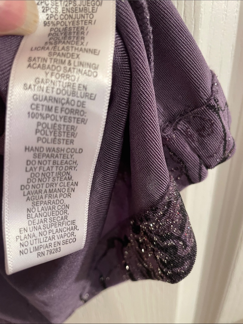 Alex Evenings Dark Plum Floral Velvet Burnout Scoop Tank - Picture 4 of 5